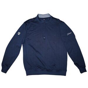 FootJoy FJ Titleist 1/4 Zip Collar Pullover Sweater Navy Blue Mens Large